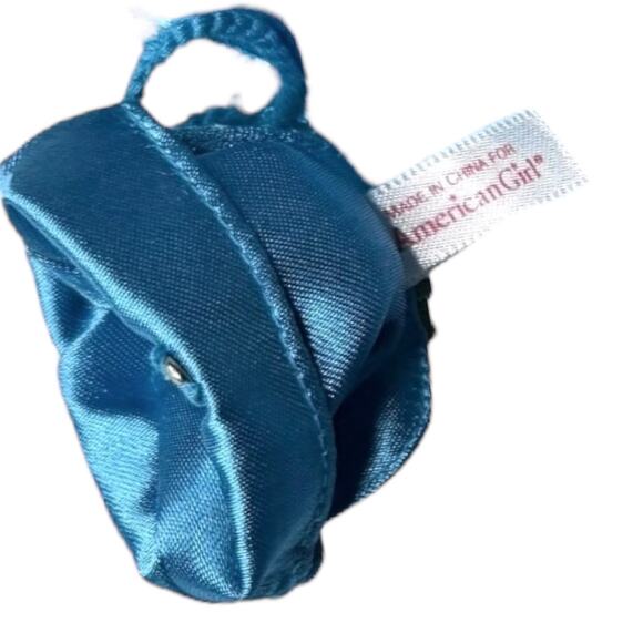 American Girl Doll Purse Butterfly Brocade Outfit Accessory Blue Satin Crossbody - Picture 3 of 5